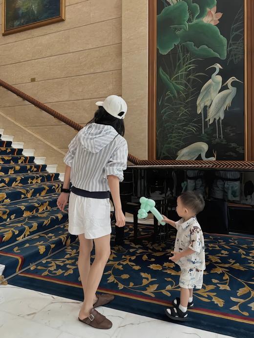 THESOONG|"海岛系列"天然棉素感透气彩条连帽夹克外套HLWT6763 商品图2