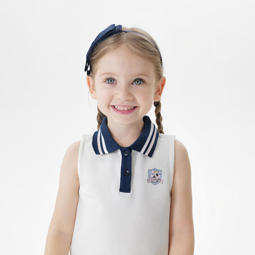 【凉感】马克珍妮女童活力学院无袖polo衫T恤 儿童夏装新款550787 商品图4