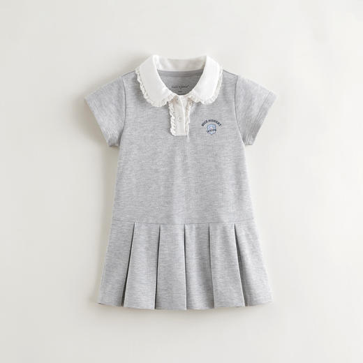 【凉感快干】马克珍妮女童复古学院百褶连衣裙夏装裙子新款550792 商品图2