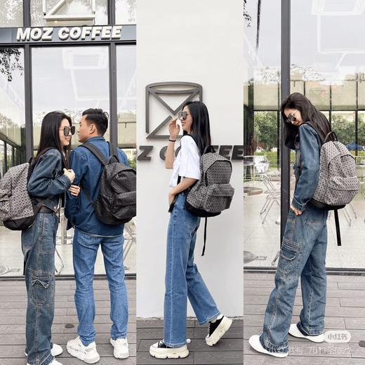 男女同款万茜朱一龙同款三宅一生双肩旅行包书包 商品图6