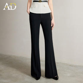 AD高端女神范西装裤女2025新款夏季高腰显瘦直筒阔腿裤休闲长裤子