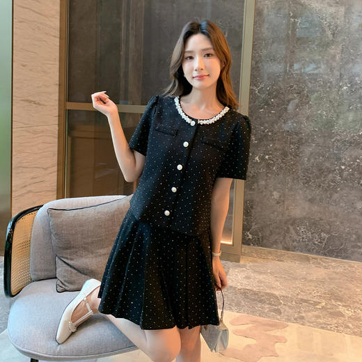 奢姿大码女装2025夏季新款胖妹妹小香风外套半身裙轻奢休闲套装9952990436 商品图0