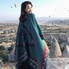 【民族风空调房披肩 】女士羊绒围巾旅游斗篷式披肩两用外搭潮 商品缩略图1