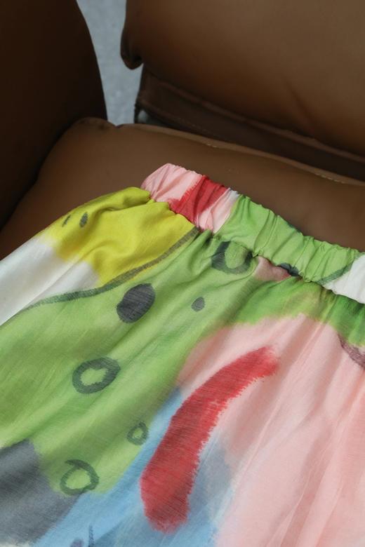LPIUTY品牌直发！夏日油画天丝亚麻半身裙 C1225048 商品图6