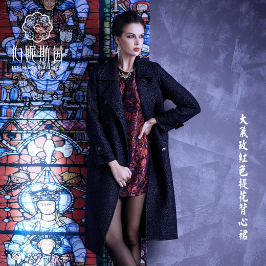 【伯妮斯茵】大气玫红色提花背心裙连衣裙--神秘的圣母窗--《因汉而生--哥特》3S6214 商品图2