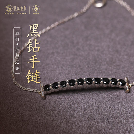【浩然之金】黑钻手链 商品图0