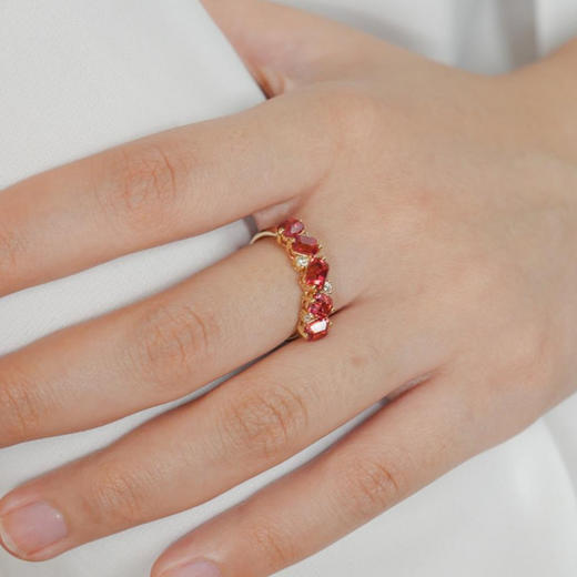 【高级珠宝】绮梦系列 | 鎏金涟漪钻石戒指4 商品图1