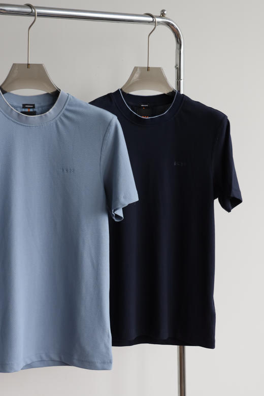 H.B 网格泡泡纱 圆领短袖T恤 TX490 商品图1
