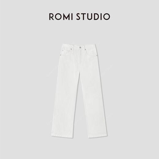 ROMI STUDIO简约自然轻薄舒适  棉麻混纺修身直筒长裤RWCSXD2754 商品图1