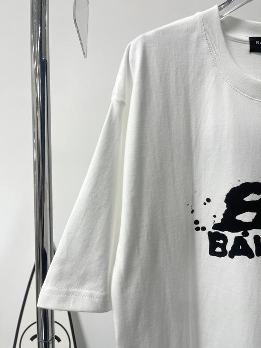 【秒杀特价】巴黎世家23春夏款泼墨涂鸦字母短袖T恤 商品图7