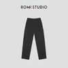 ROMI STUDIO网格肌理宽松剪裁  黑色全棉经典工装裤 RW24WXG1261 商品缩略图0