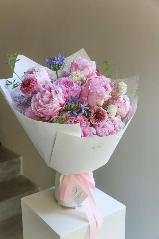 夕岚桃夭法式花园风芍药花束 商品图1
