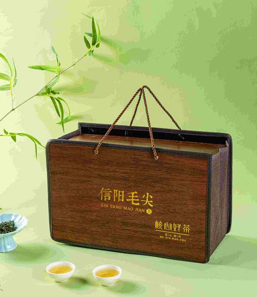 核心好Cha瓷罐【木盒.毛尖2大罐】55元1套.整箱10套.整箱包邮 商品图1