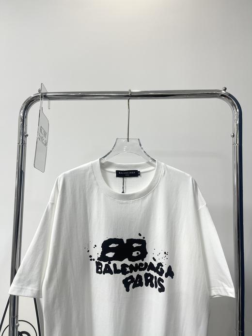 【秒杀特价】巴黎世家23春夏款泼墨涂鸦字母短袖T恤 商品图4