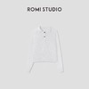 ROMI STUDIO清新优雅宽松剪裁  白色Polo领套头针织衫RWCSST2125 商品缩略图0