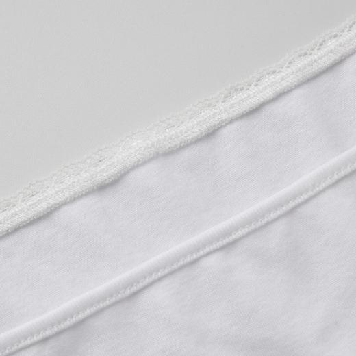 ROMI STUDIO“Clean fit”白色全棉一字领花边吊带背心 RWCSST2626 商品图4
