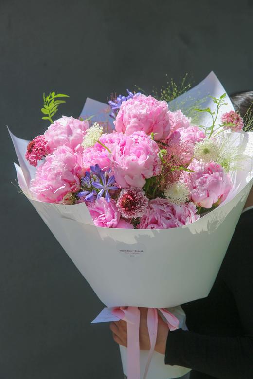 夕岚桃夭法式花园风芍药花束 商品图5