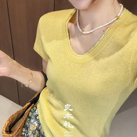 【预售7天】良木礼夏季休闲U领短T(8318)