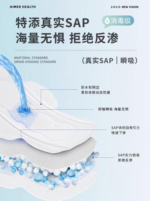 【Aimer爱慕】B4F | 爱慕健康她次方雪绒棉卫生巾 商品图2