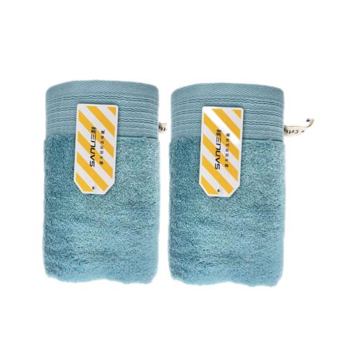 三利 爱丁堡长绒棉面巾 两条装 G8099 蓝色 商品图2
