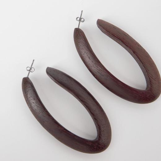 ROMI STUDIO 非金属木质耳饰 复古民族鸡翅木吊坠耳饰 RWCRP33541 商品图2
