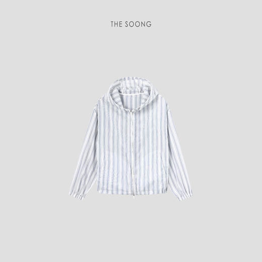 THESOONG|"海岛系列"天然棉素感透气彩条连帽夹克外套HLWT6763 商品图3