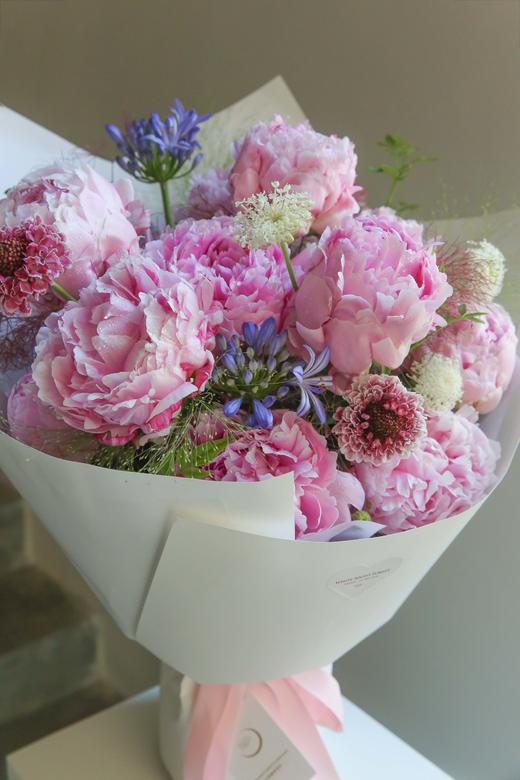 夕岚桃夭法式花园风芍药花束 商品图7