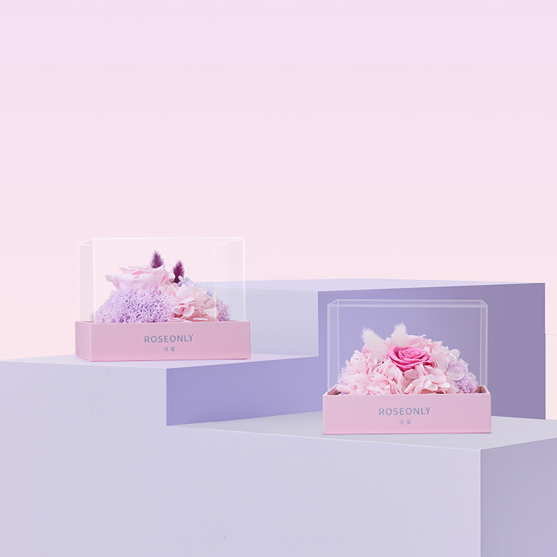 ROSEONLY 诺誓THE PINK 至亲挚友系列 方形 予她 繁花 永生花