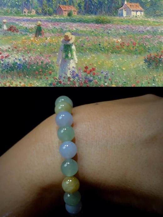 “莫奈花园”翡翠珠串 商品图12