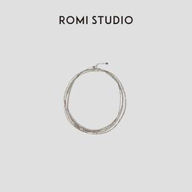 ROMI STUDIO 铜合金手链 高级感银色多层缠绕手链项链 RWCRP33475