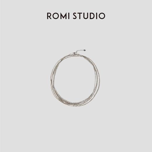 ROMI STUDIO 铜合金手链 高级感银色多层缠绕手链项链 RWCRP33475 商品图0