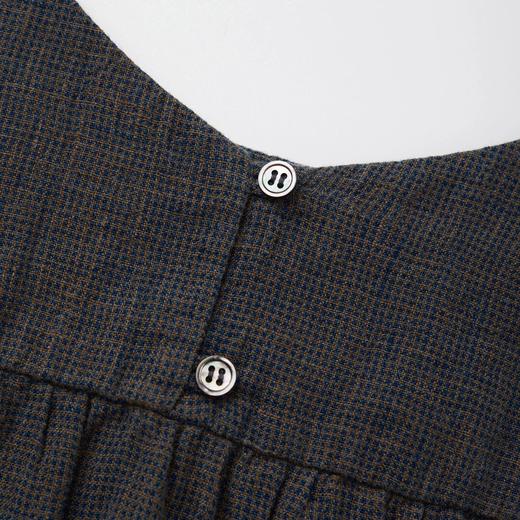 ROMI STUDIO“复古优雅”100%亚麻千鸟格纹A字收腰吊带 RW25SS40023 商品图2