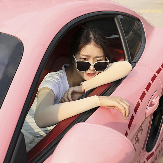 【男女多色升级款】冰袖夏季冰丝袖套防晒 无指款 袖套手套骑行开车臂套 商品图5