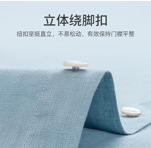 SENDI全亚麻成衣免烫易打理长袖衬衫 商品图4