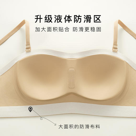 【蹦跳不掉无肩带】裸感无痕小胸聚拢内衣女收副乳无钢圈文胸罩雨落伊人 商品图6