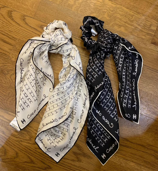 519-2 真香 真丝斜纹绸 丝巾➕束发带 二合一组合 多功能 商品图6