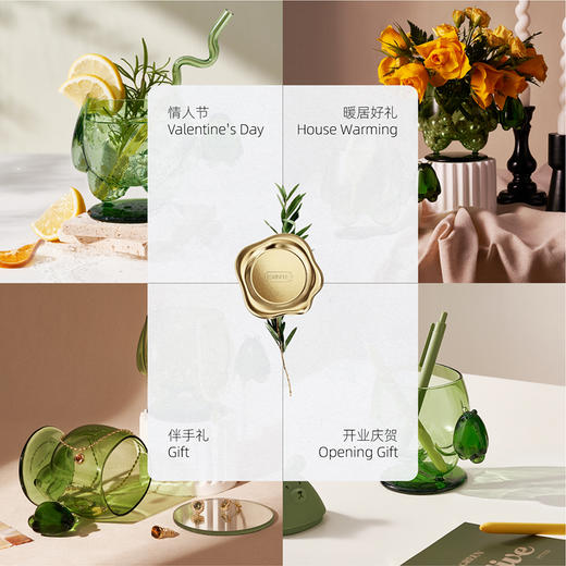 ERNTE昂特呆呆杯小绿熊系列女生精致创意玻璃杯牛奶杯甜品杯 商品图2