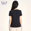 ELLE Active夏新款舒适亲肤经典字母针织短袖T恤女修身版上衣 商品缩略图5