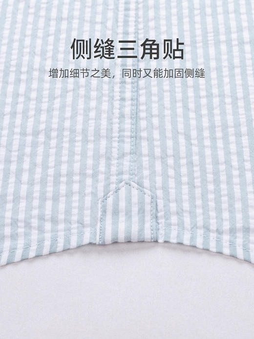 SENDI全棉泡泡纱短袖衬衫清凉透气夏季新品 商品图2
