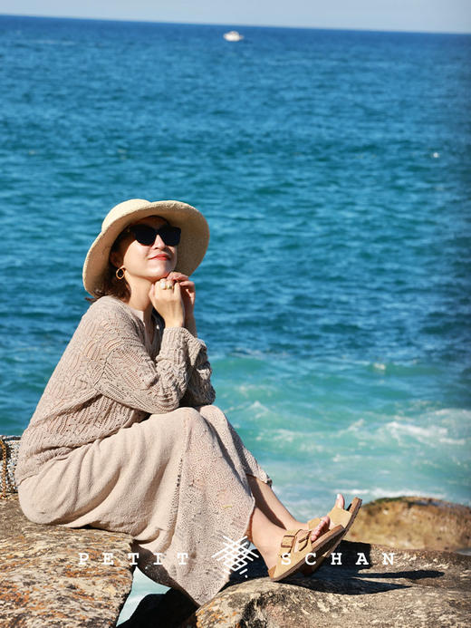 PETIT SCHAN小闪 #084 under the tuscan sun 托斯卡纳艳阳下 手工钩织纸草镂空度假感法式大檐草帽 商品图6