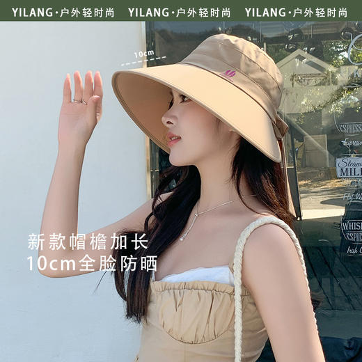 渔夫帽女夏季户外大帽檐遮阳帽子高级感显脸小成人防晒出游百搭 商品图1