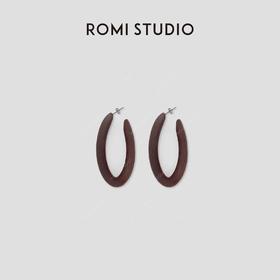 ROMI STUDIO 非金属木质耳饰 复古民族鸡翅木吊坠耳饰 RWCRP33541
