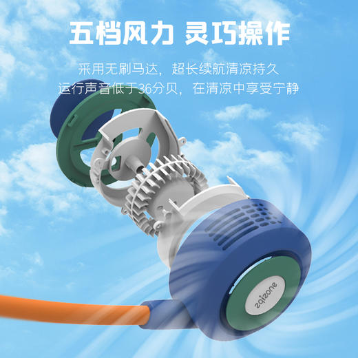 wfan 彩镀流彩款无叶挂脖风扇 商品图4