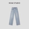ROMI STUDIO经典老钱环保水洗  蓝色全棉直筒牛仔裤 RWCSXD1974 商品缩略图0