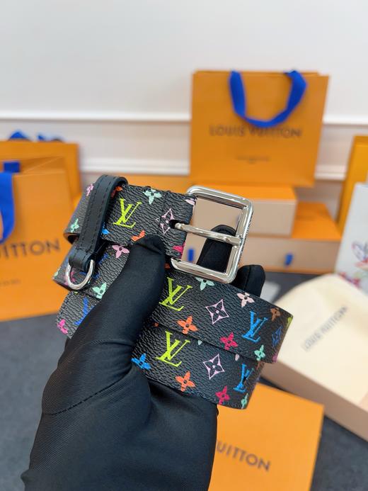 驴家 村上隆三彩 女士皮带，经典Monogram图案焕新演绎（GD） 商品图3