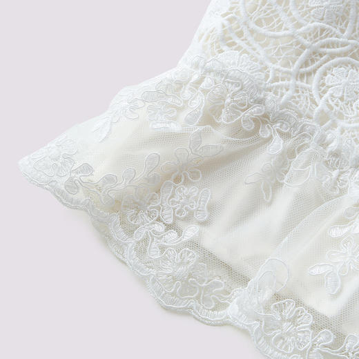 浪漫华丽感玫瑰花朵钉珠蕾丝上衣2025夏季(货号:MF86TP005A1001) 商品图3