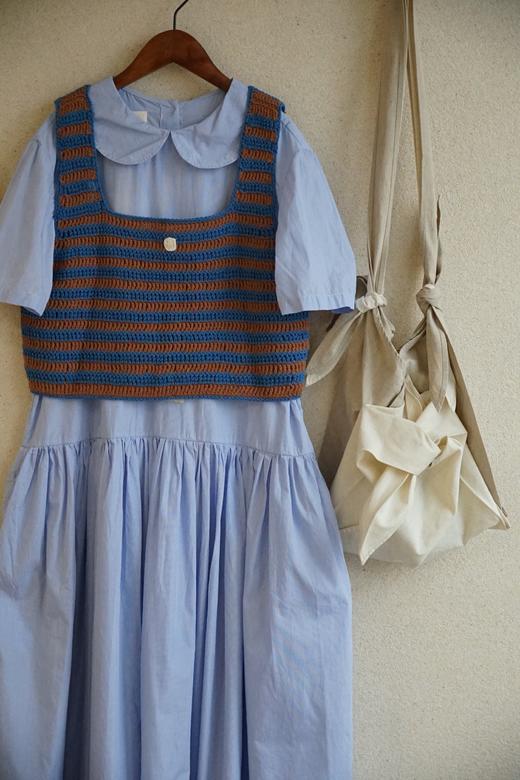 NITTO 手工钩编的粗花呢背心（双色） 商品图7