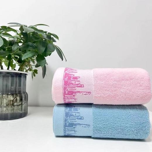 三利 春申面巾 两条装 SL2195 蓝色+粉色 商品图1