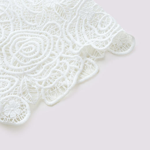 浪漫华丽感玫瑰花朵钉珠蕾丝上衣2025夏季(货号:MF86TP005A1001) 商品图2