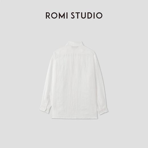 ROMI STUDIO经典老钱宽松剪裁  100%苎麻轻薄翻领衬衣RWCRSG2895 商品图1